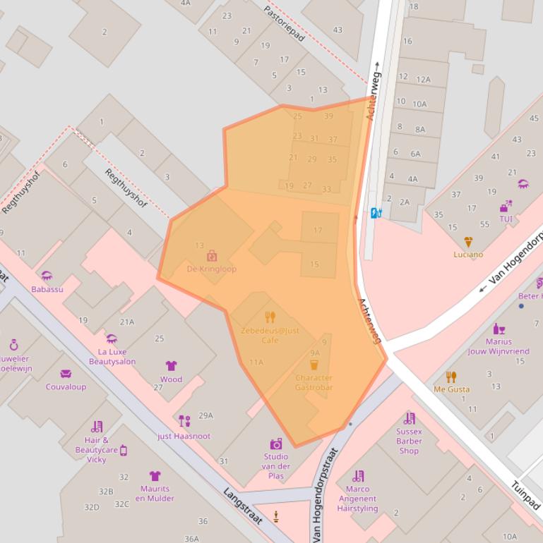 Kaart van postcodegebied 2242KS.