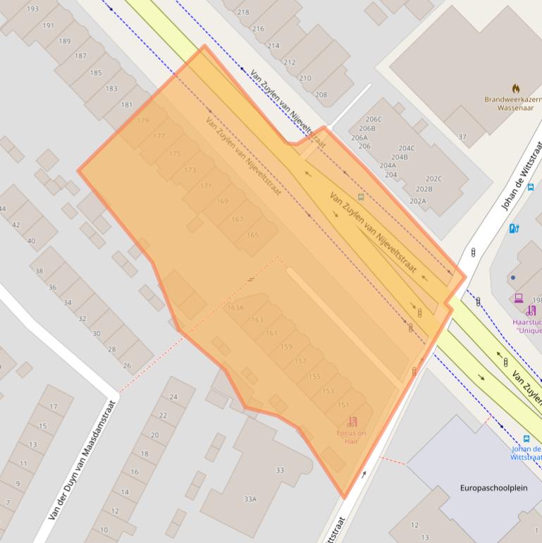 Kaart van postcodegebied 2242LD.