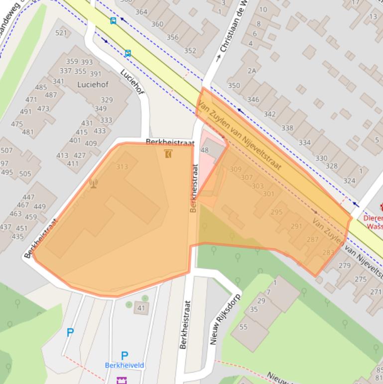 Kaart van postcodegebied 2242LJ.