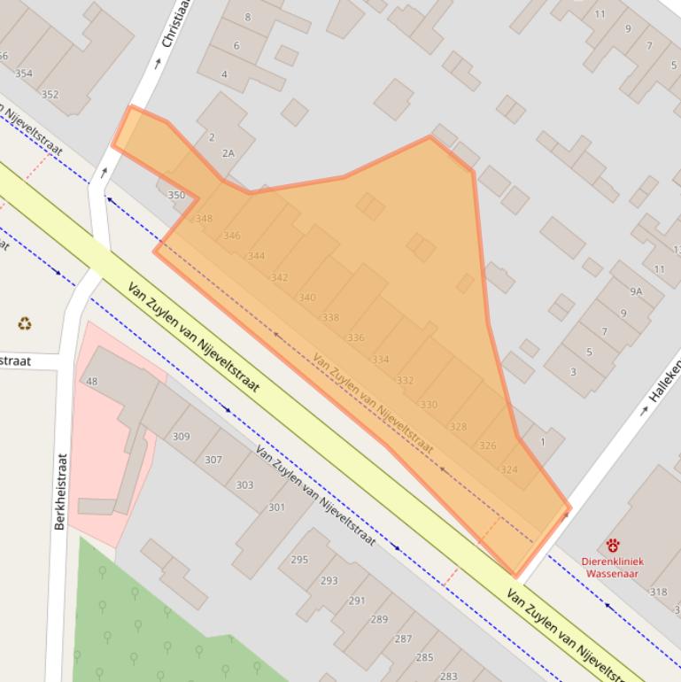 Kaart van postcodegebied 2242LP.