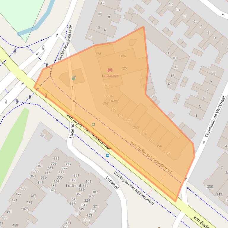 Kaart van postcodegebied 2242LR.