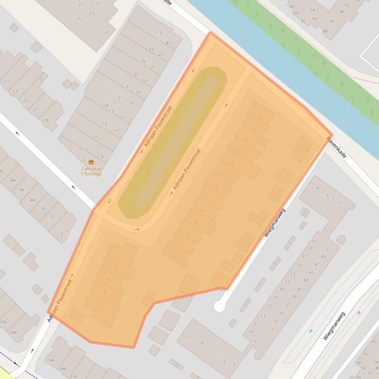 Kaart van postcodegebied 2242LT.