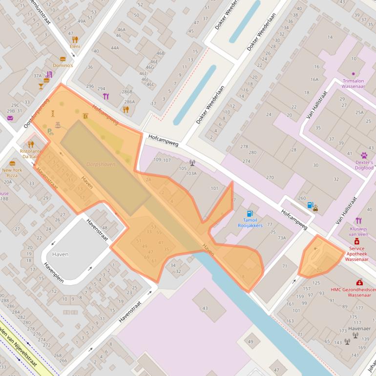 Kaart van postcodegebied 2242NC.