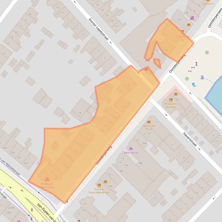 Kaart van postcodegebied 2242ND.