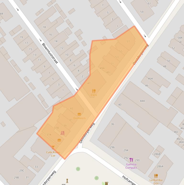 Kaart van postcodegebied 2242NE.