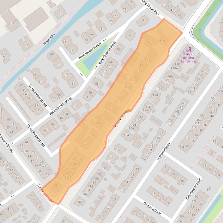 Kaart van postcodegebied 2242NH.