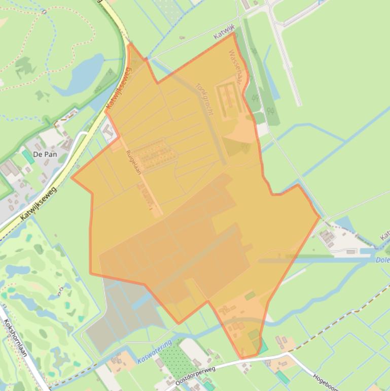 Kaart van postcodegebied 2242NP.