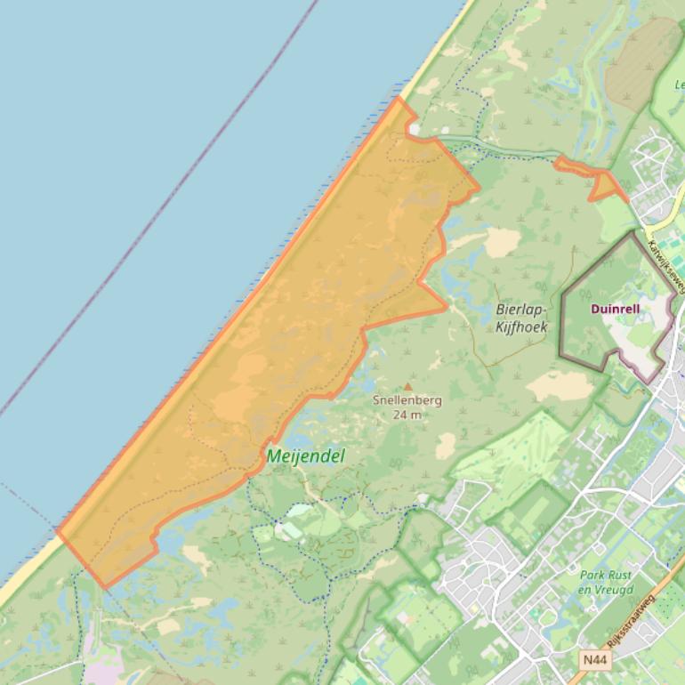 Kaart van postcodegebied 2242PG.