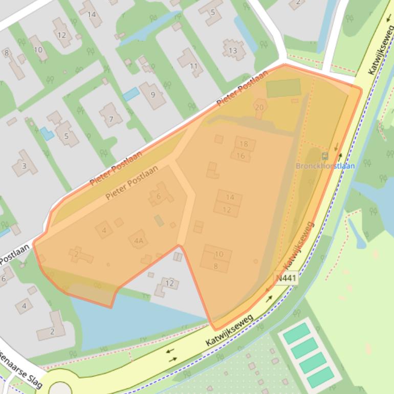 Kaart van postcodegebied 2242PL.