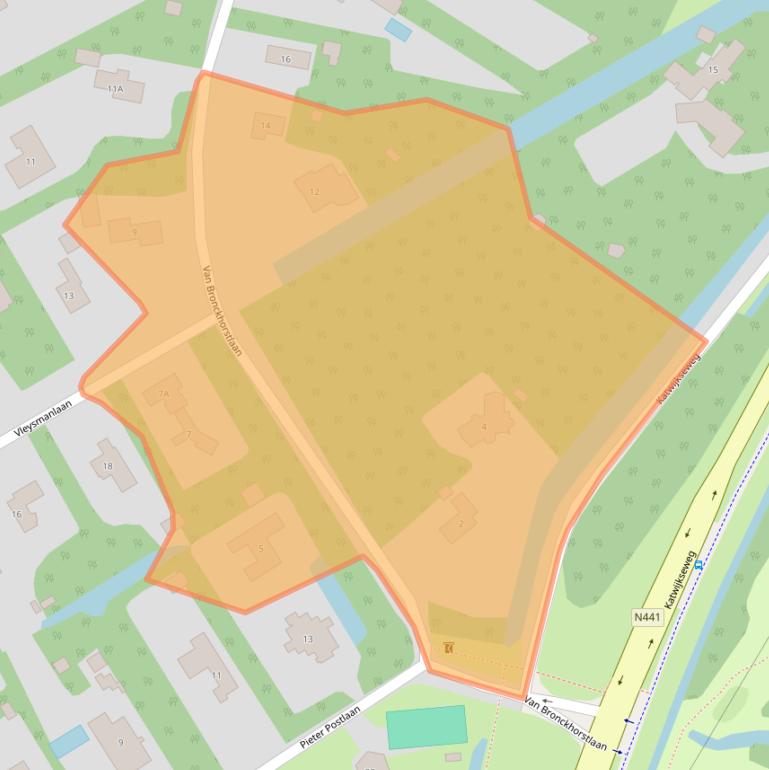 Kaart van postcodegebied 2242PX.