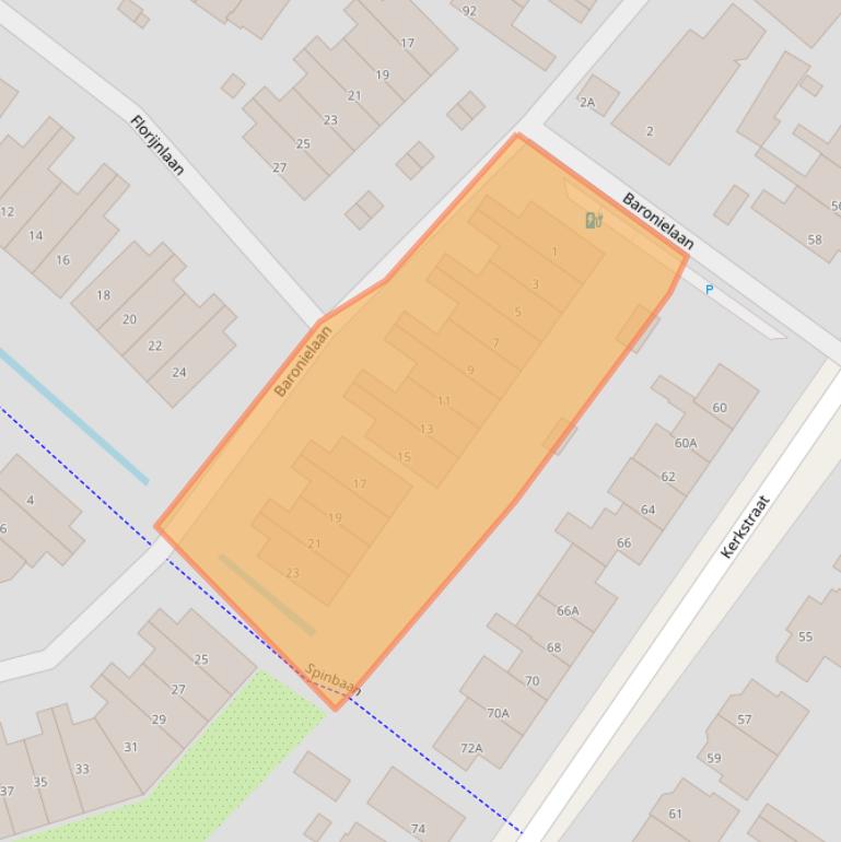 Kaart van postcodegebied 2242RA.