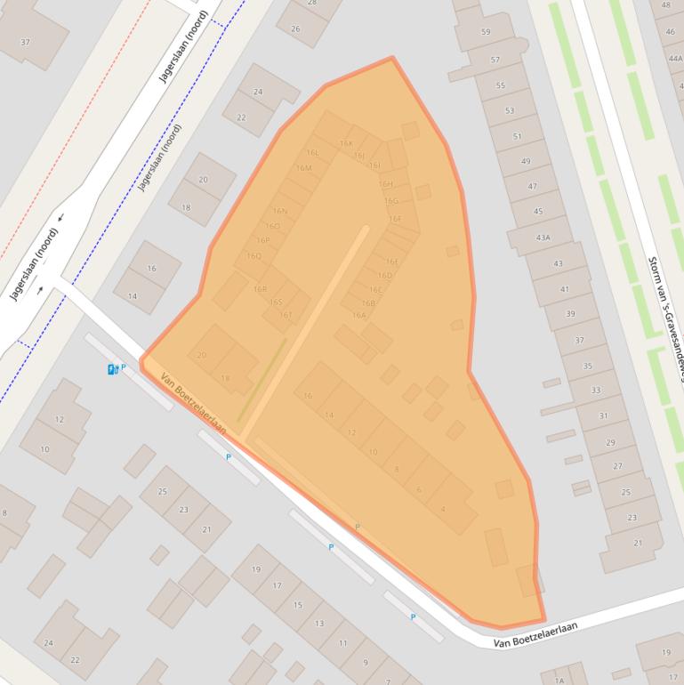 Kaart van postcodegebied 2242SW.