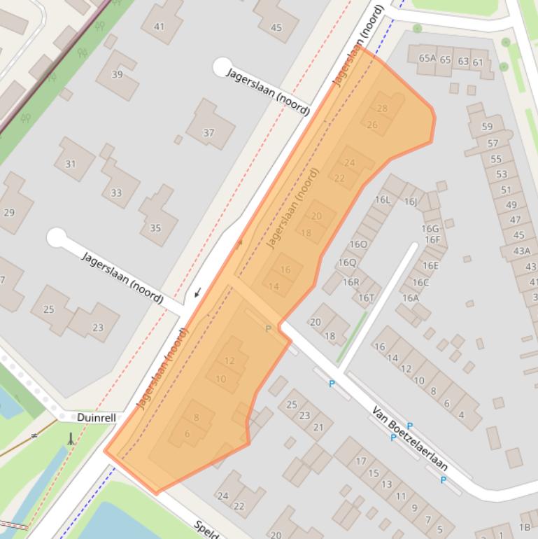 Kaart van postcodegebied 2242SZ.