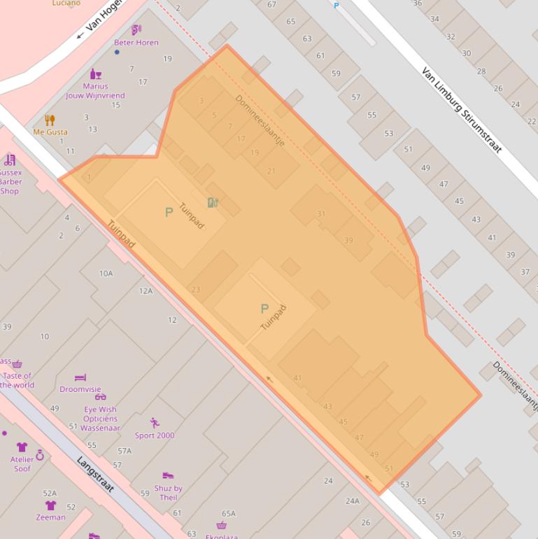 Kaart van postcodegebied 2242TA.