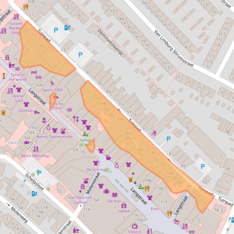 Kaart van postcodegebied 2242TC.