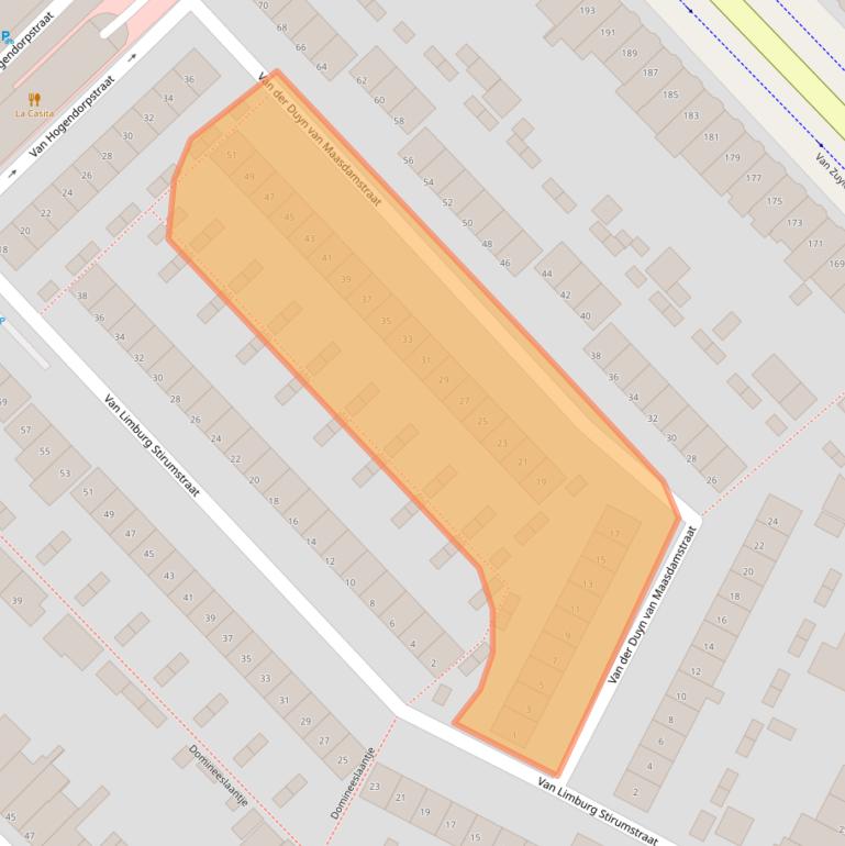 Kaart van postcodegebied 2242TH.