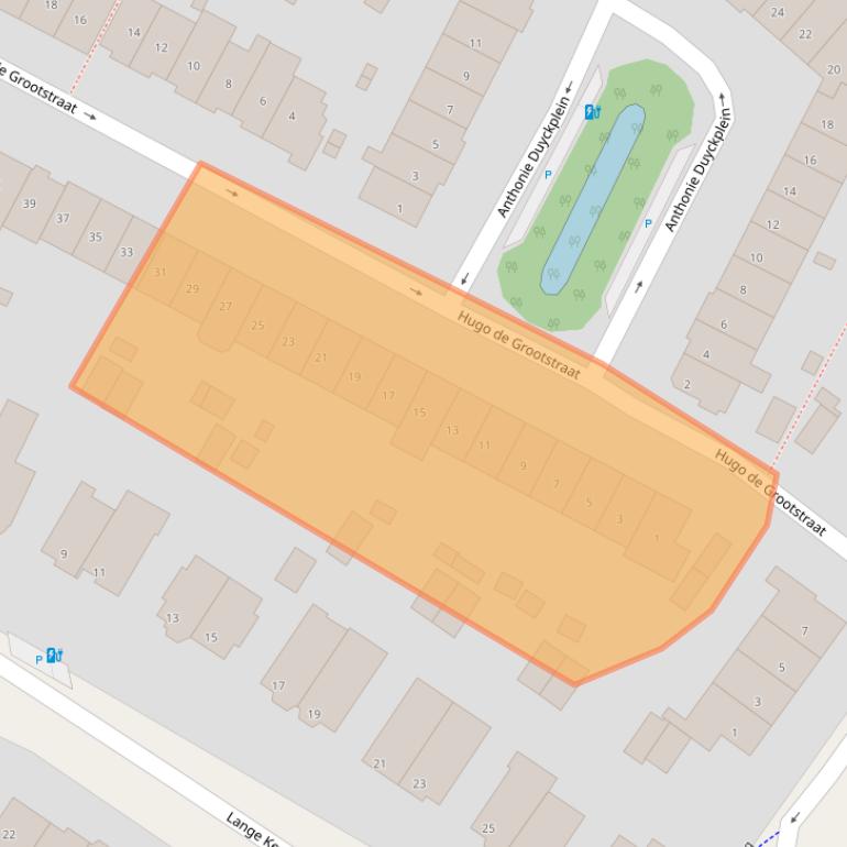 Kaart van postcodegebied 2242TL.