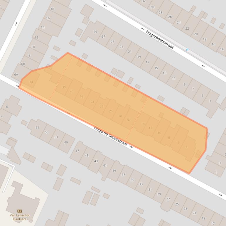 Kaart van postcodegebied 2242TN.