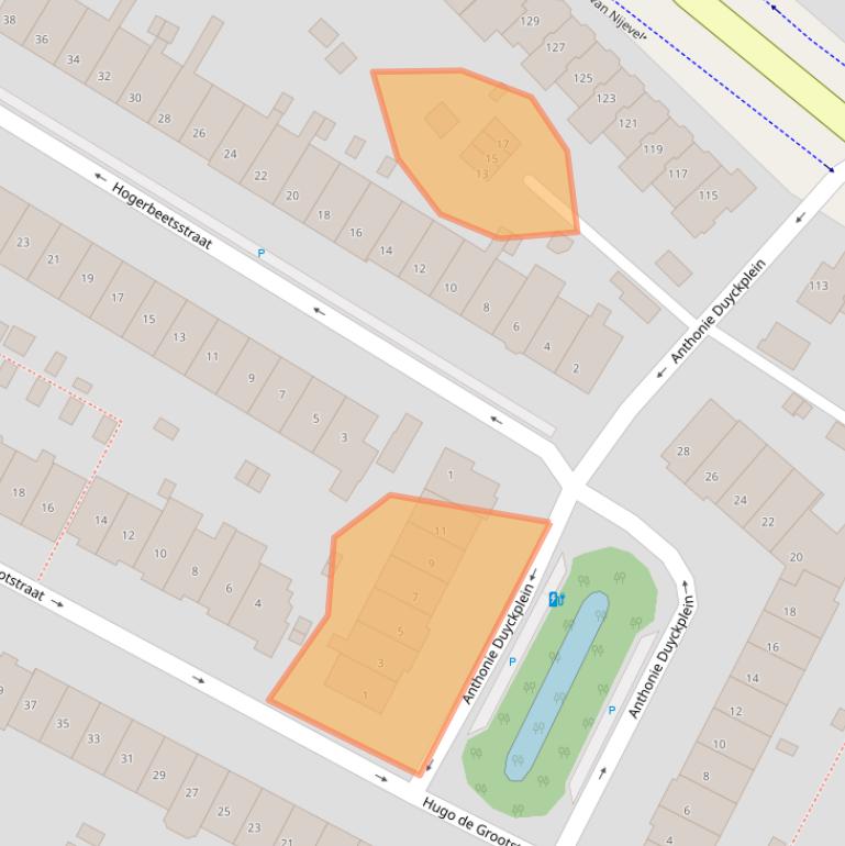 Kaart van postcodegebied 2242TS.