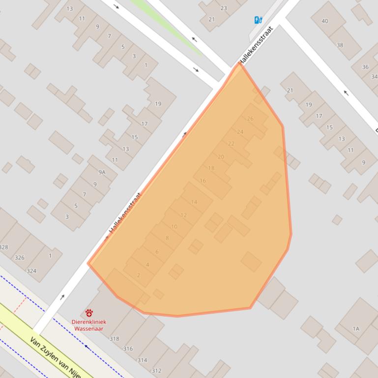 Kaart van postcodegebied 2242VC.