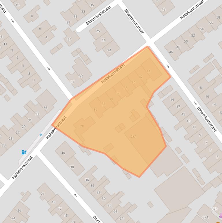 Kaart van postcodegebied 2242VD.