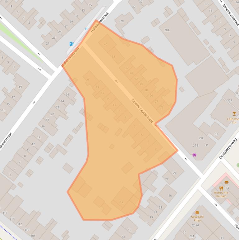 Kaart van postcodegebied 2242VH.