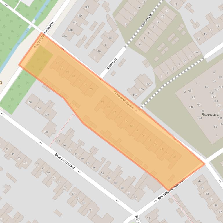 Kaart van postcodegebied 2242VS.