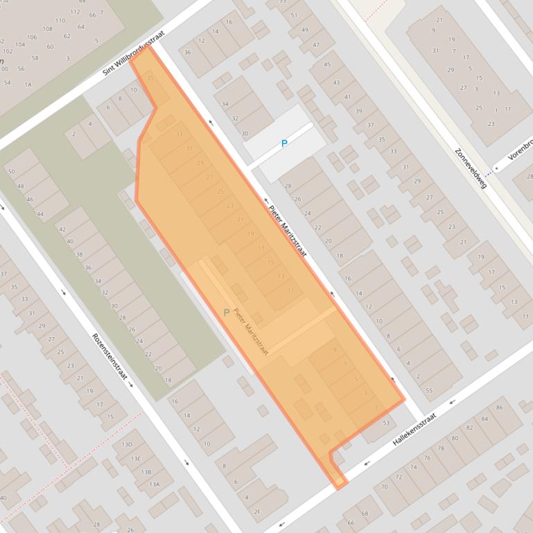 Kaart van postcodegebied 2242VW.