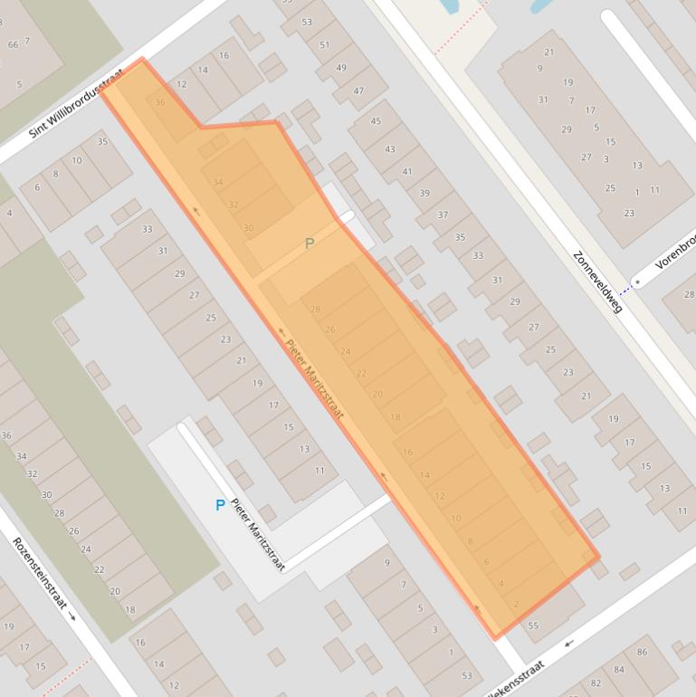 Kaart van postcodegebied 2242VX.