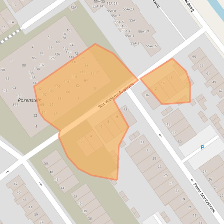 Kaart van postcodegebied 2242VZ.