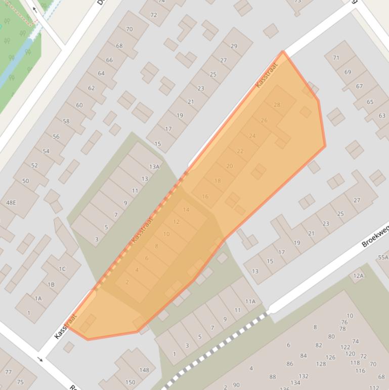 Kaart van postcodegebied 2242XS.
