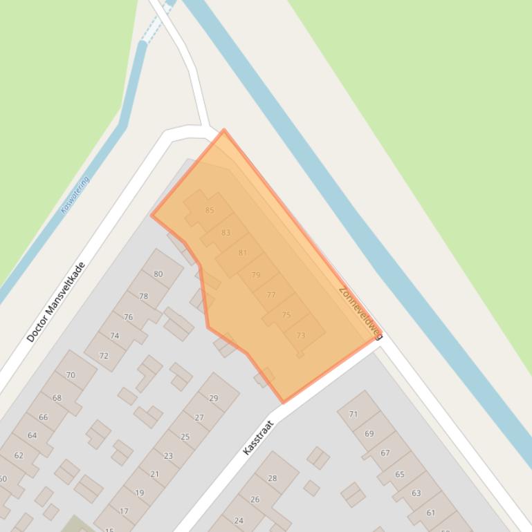 Kaart van postcodegebied 2242XX.