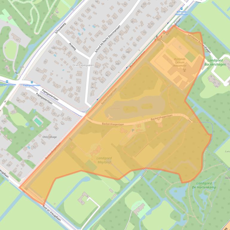 Kaart van postcodegebied 2243AB.