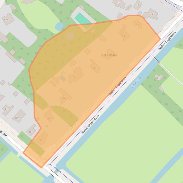 Kaart van postcodegebied 2243AE.