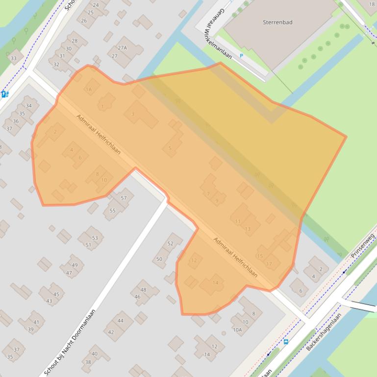 Kaart van postcodegebied 2243AG.