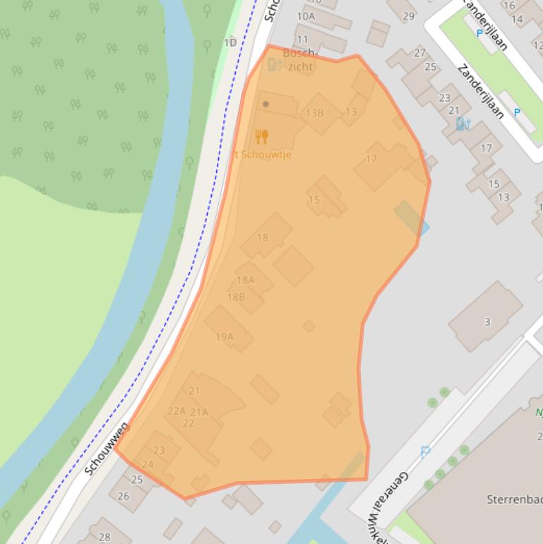 Kaart van postcodegebied 2243BB.