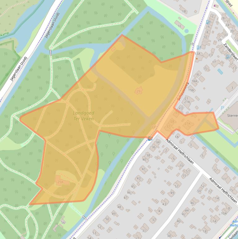 Kaart van postcodegebied 2243BC.