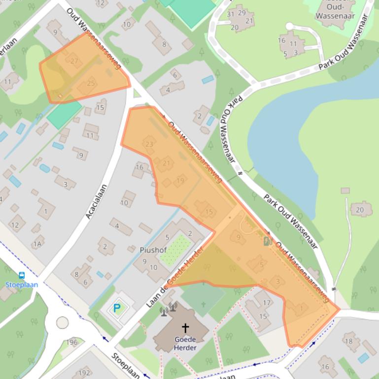 Kaart van postcodegebied 2243BT.