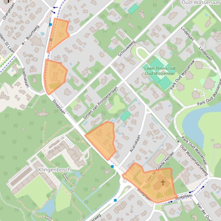 Kaart van postcodegebied 2243CZ.