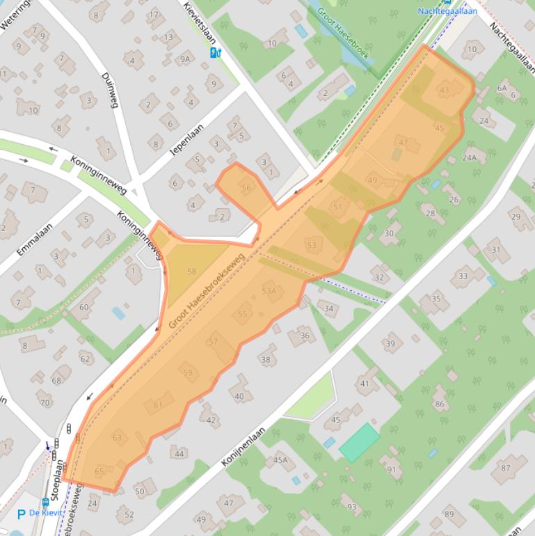 Kaart van postcodegebied 2243EE.