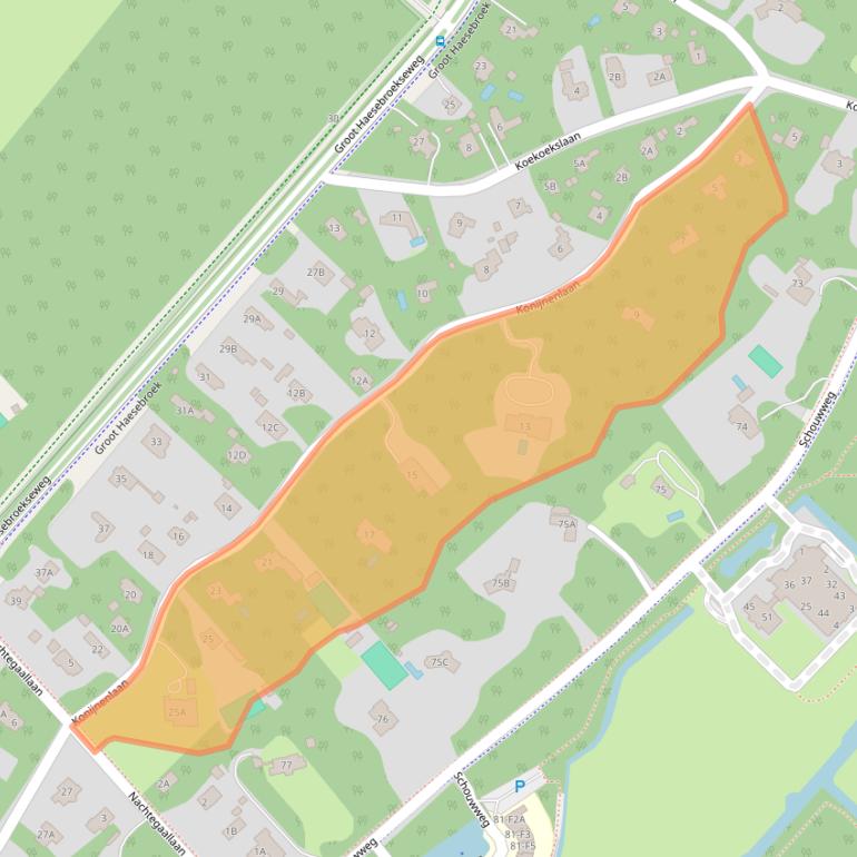 Kaart van postcodegebied 2243EM.