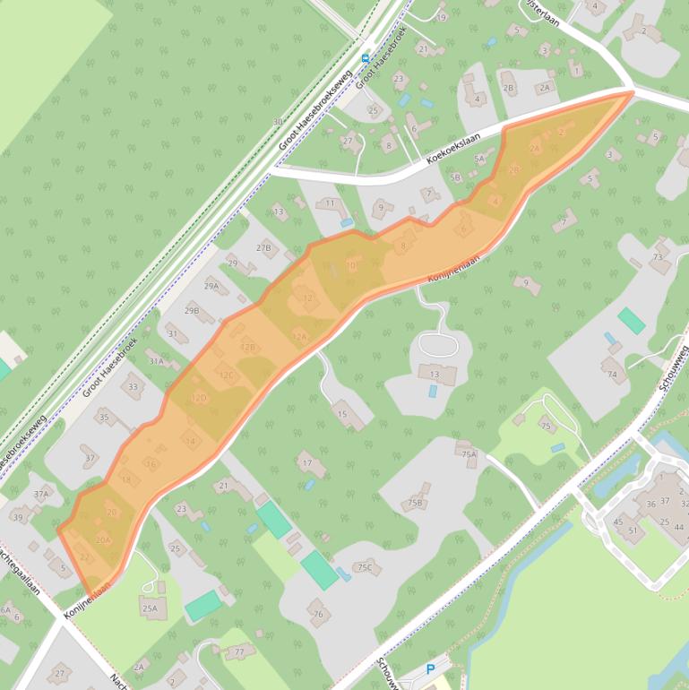 Kaart van postcodegebied 2243ER.