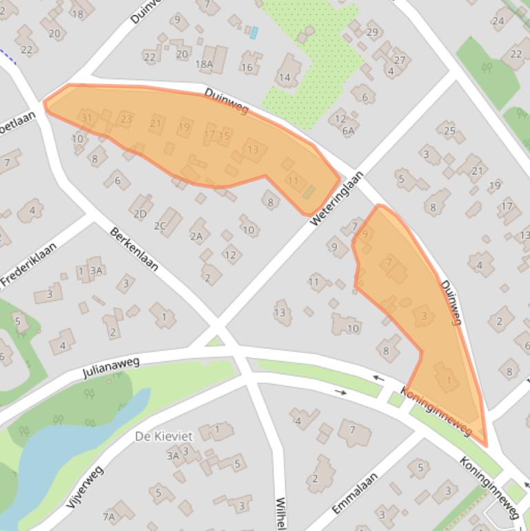 Kaart van postcodegebied 2243GG.