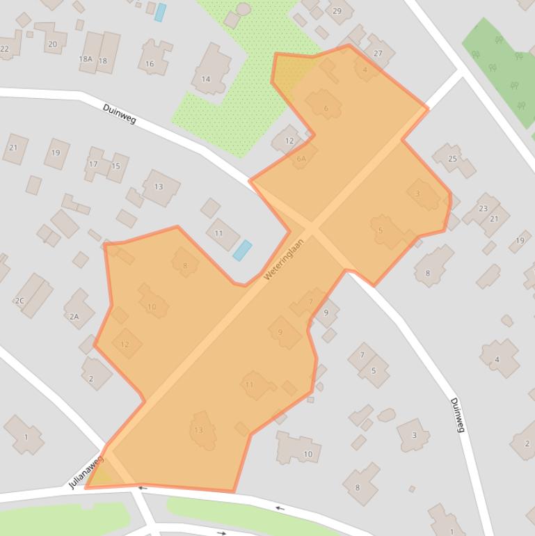 Kaart van postcodegebied 2243GJ.