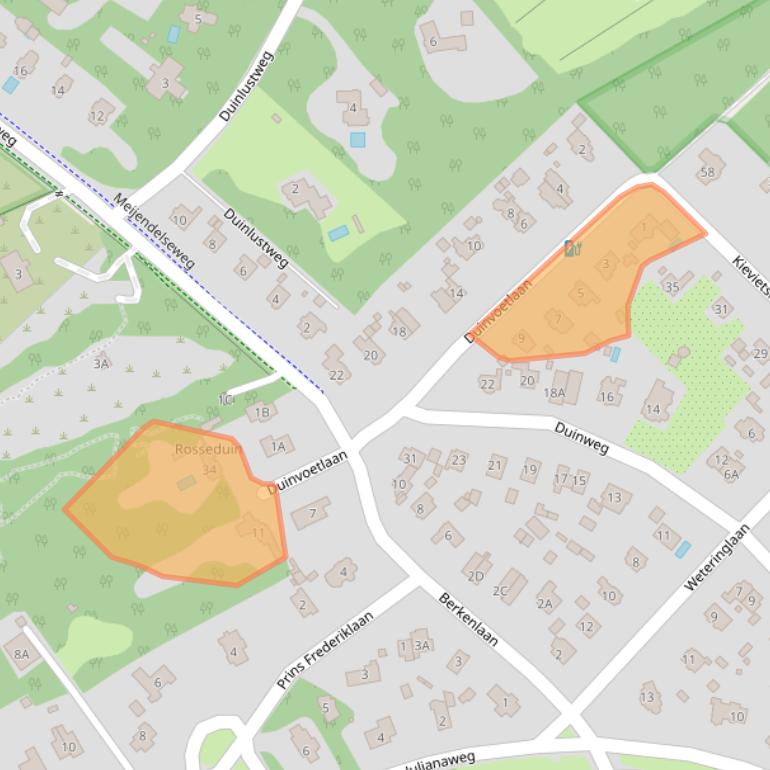 Kaart van postcodegebied 2243GK.