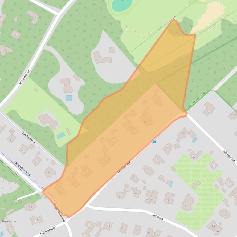 Kaart van postcodegebied 2243GL.