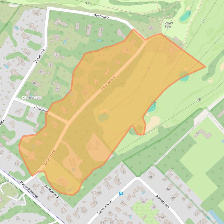 Kaart van postcodegebied 2243GP.