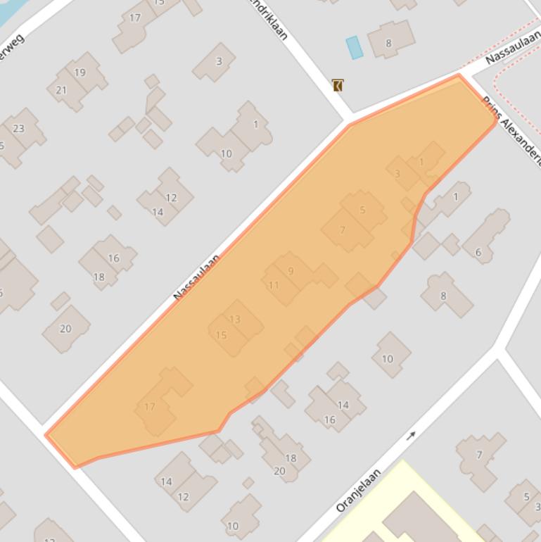 Kaart van postcodegebied 2243HJ.