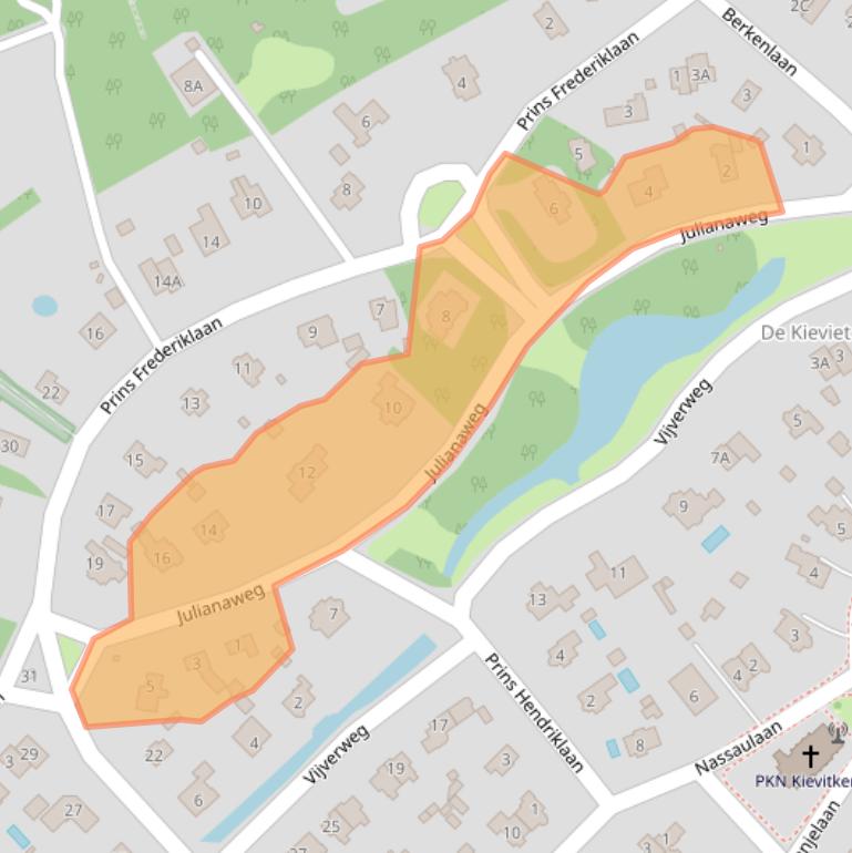 Kaart van postcodegebied 2243HT.