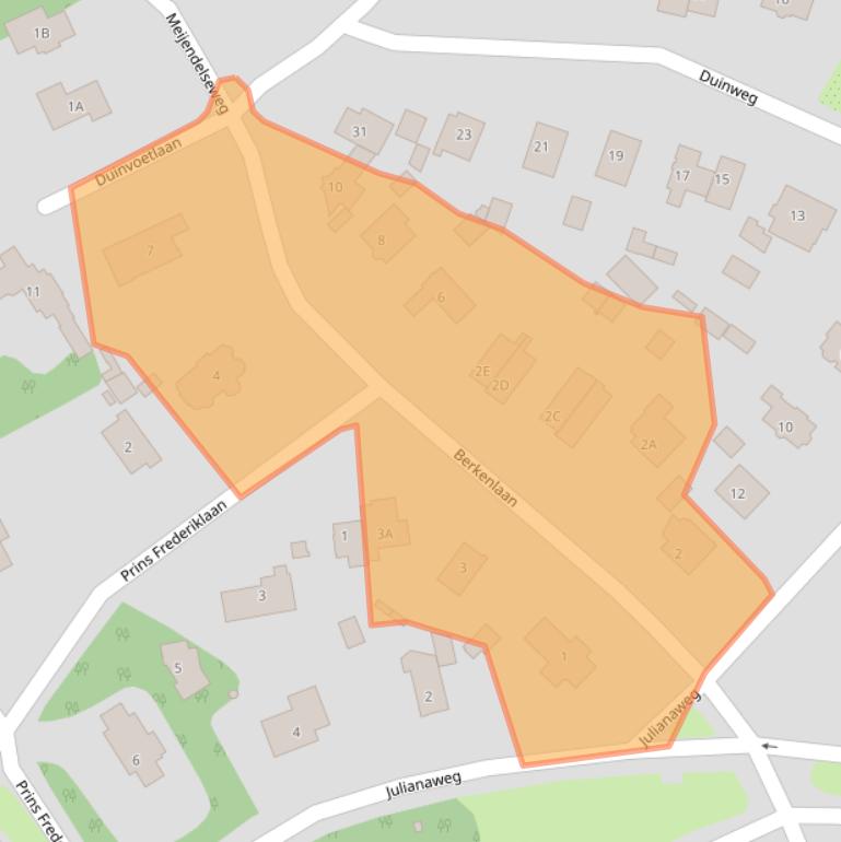 Kaart van postcodegebied 2243HX.